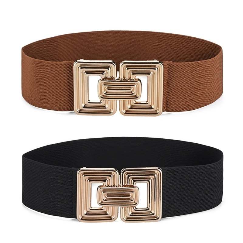 

Stretch Belt for Girls Banquet Dress Decorative Corset with Alloy Big Buckle