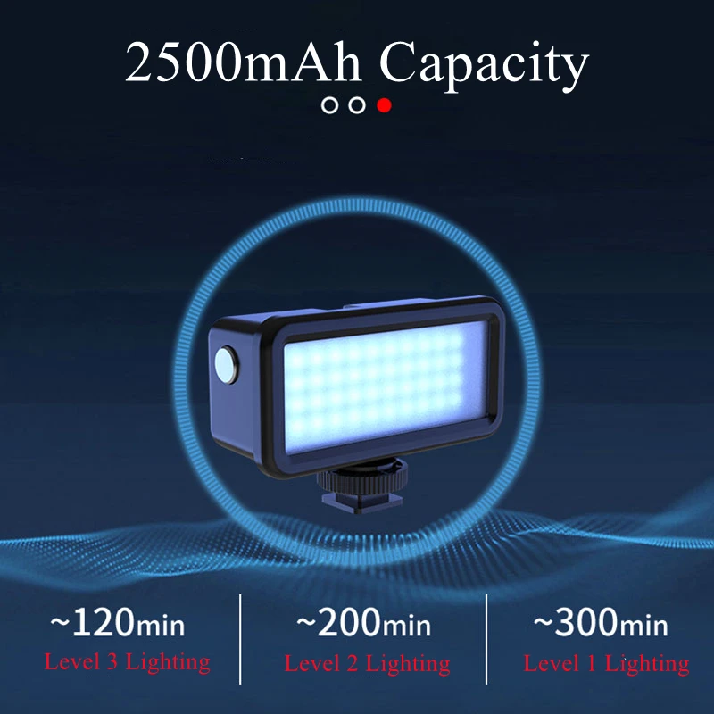 Lampe LED étanche 40m pour GoPro Hero 11/10/9 DJI Action 3