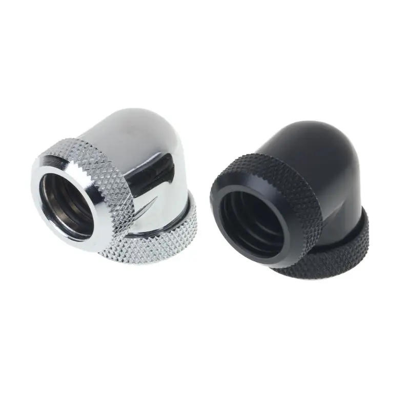 수냉식 G1/4 스레드 14mm 경질 튜브 압축 피팅 부드러운 90°