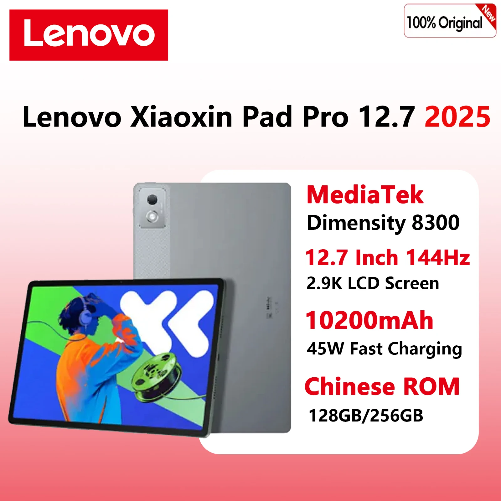 New Lenovo Xiaoxin Pad Pro 13 Tablet 2026 Snapdragon 8s Gen4 13'' 144Hz LCD Screen TB376FC 10200mAh Xiaoxin Pad Pro 12.7 TB375F