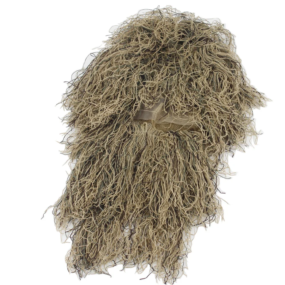 VULPO Tactical Airsoft Sniper Ghillie Suit Hood Camouflage HeadGear For Ghillie Suit Hunting Paintball CS Game Head Cover tactical suit ghillie suit hunting accessories