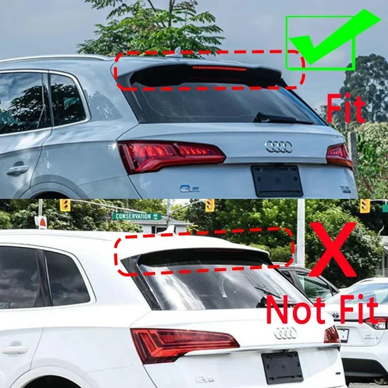 Spoiler Posteriore Maxton Design In Nero Lucido Per Audi SQ5 / Q5 S-LINE MKII (2017-2024), Labbro Bagagliaio In ABS Con Nastro 3M
