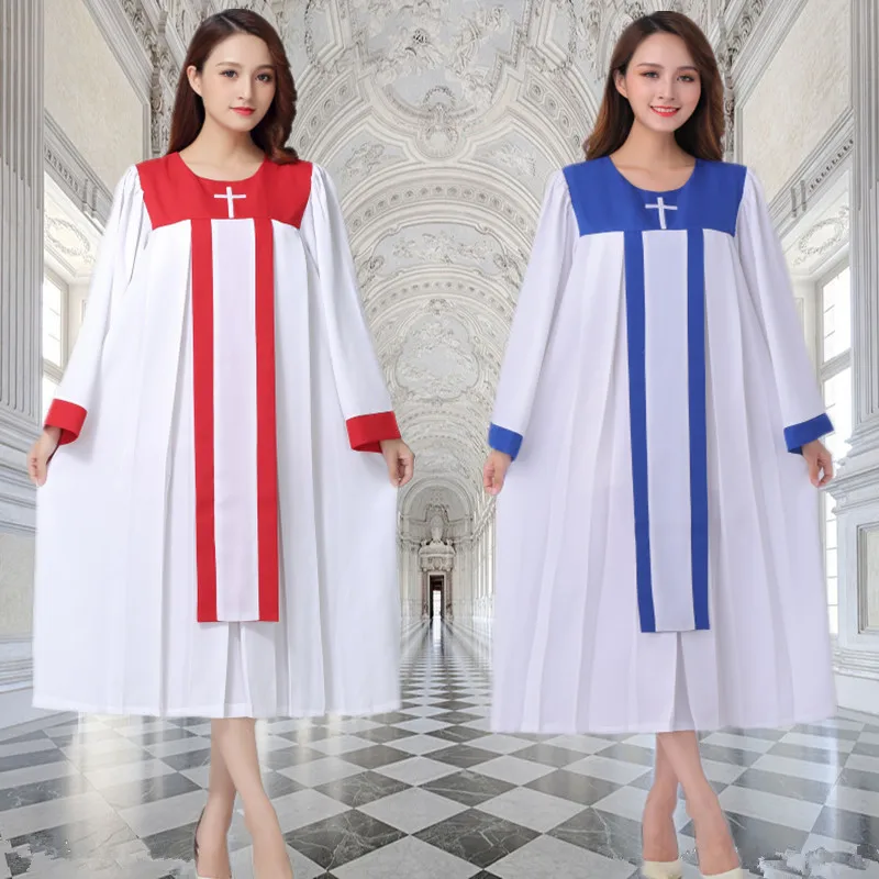 Christ Jesus Taught The Holy Clothes Long Sleeve Holy Verse Christian Costume Church Choir Singing High Quality Christian Robe