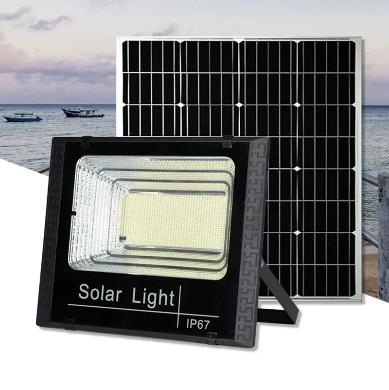 สปอตไลต์พลังงานแสงอาทิตย์ 50-500W พร้อมรีโมท กลางแจ้ง
