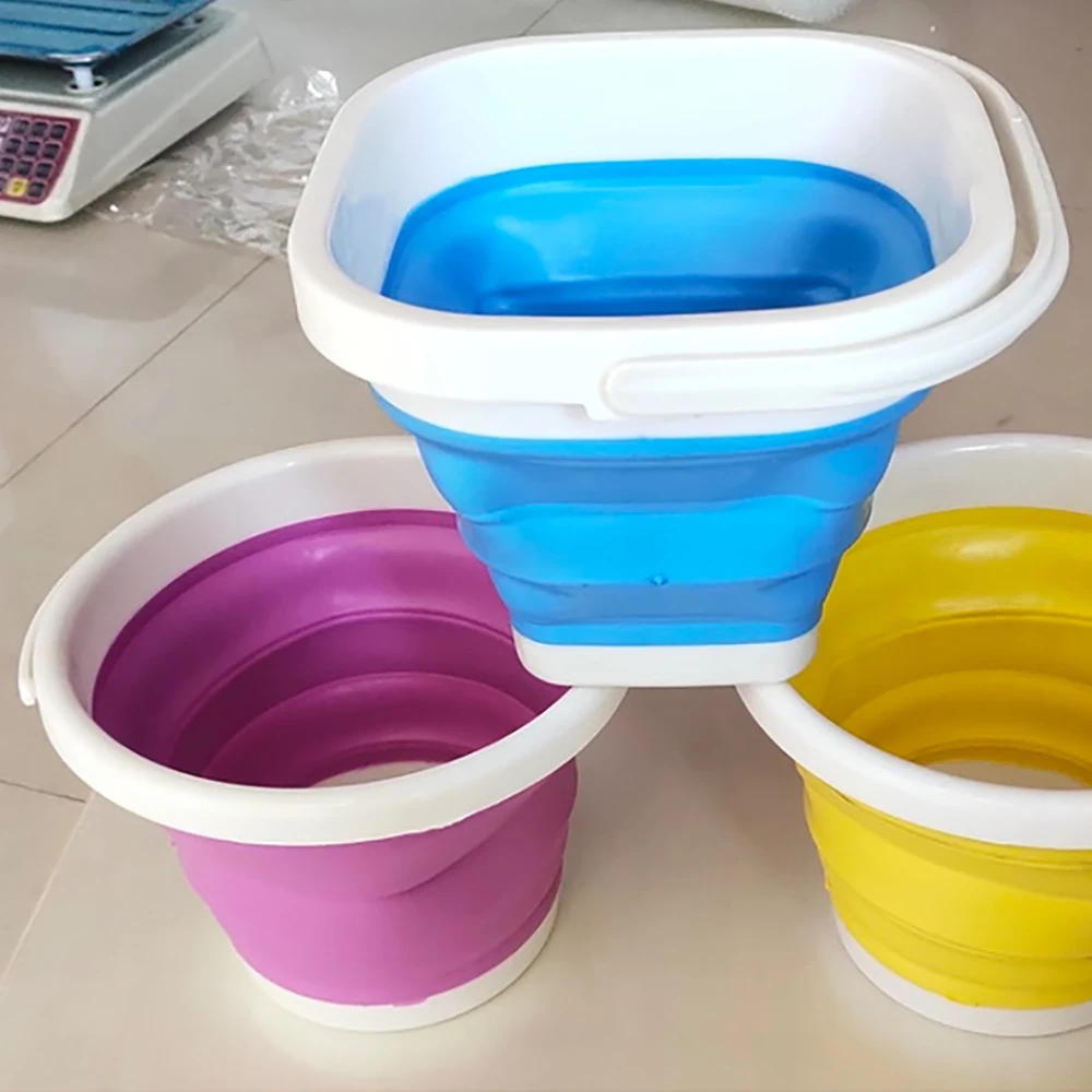 Collapsible Bucket Portable Folding Water Bucket Car Washing Fishing Household Plastic Travel Outdoor Camping