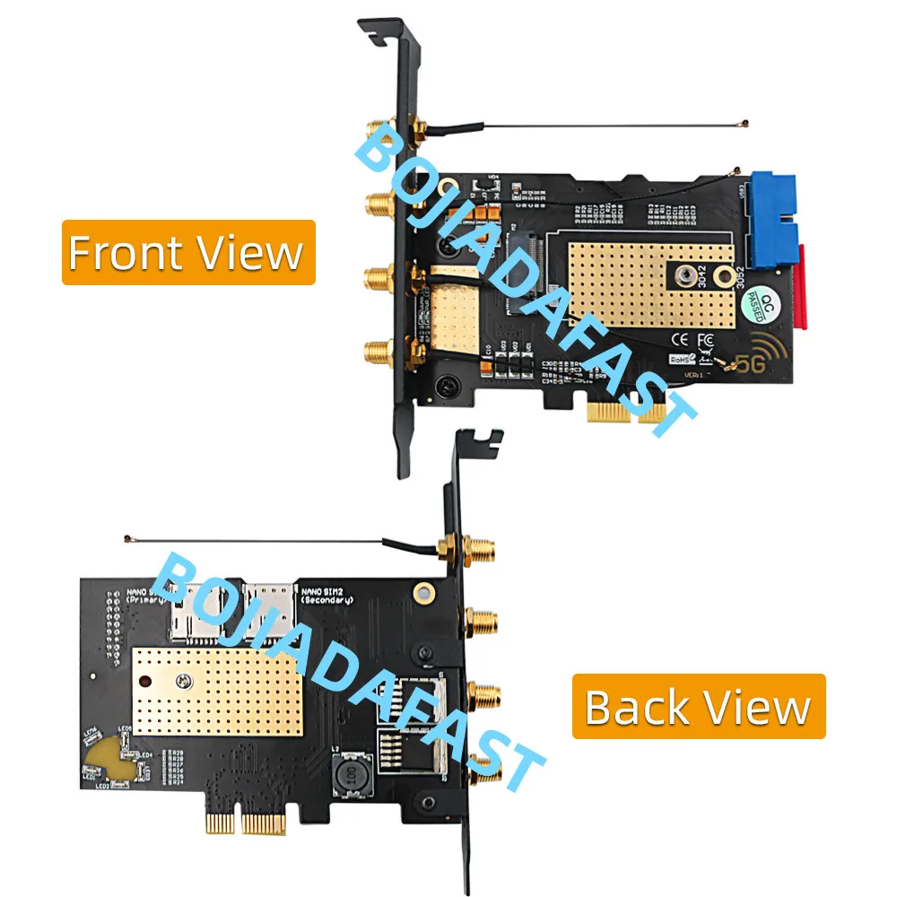 PCIe X1 para NGFF M.2 B-Key, 5G 4G LTE