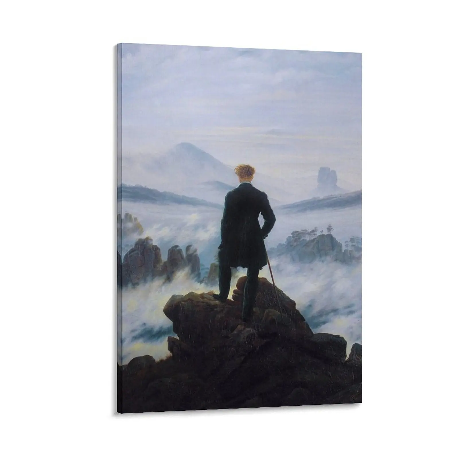 

Man in a sea of fog Antique German painting Canvas Painting home decorations paintings wall decor korean room decor
