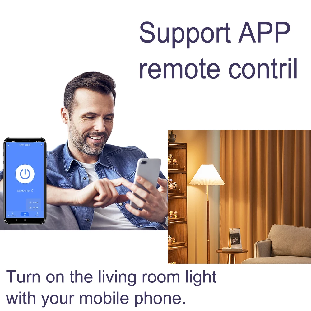Voice-Controlled Smart UK Socket with Remote and Timed Switch Control