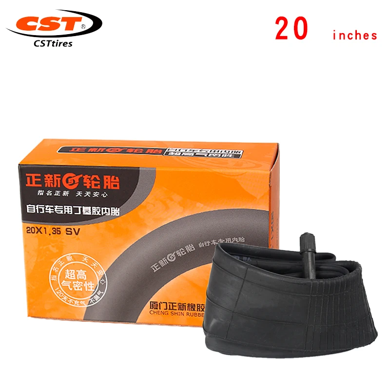 2PCS CST Mountain Bike 20 Inch BMX Foldable Bicycle Tires MTB Parts 1.35 1.5 1.75 2.125 A/V 20*1 1/8 Cycling bike Inner Tube