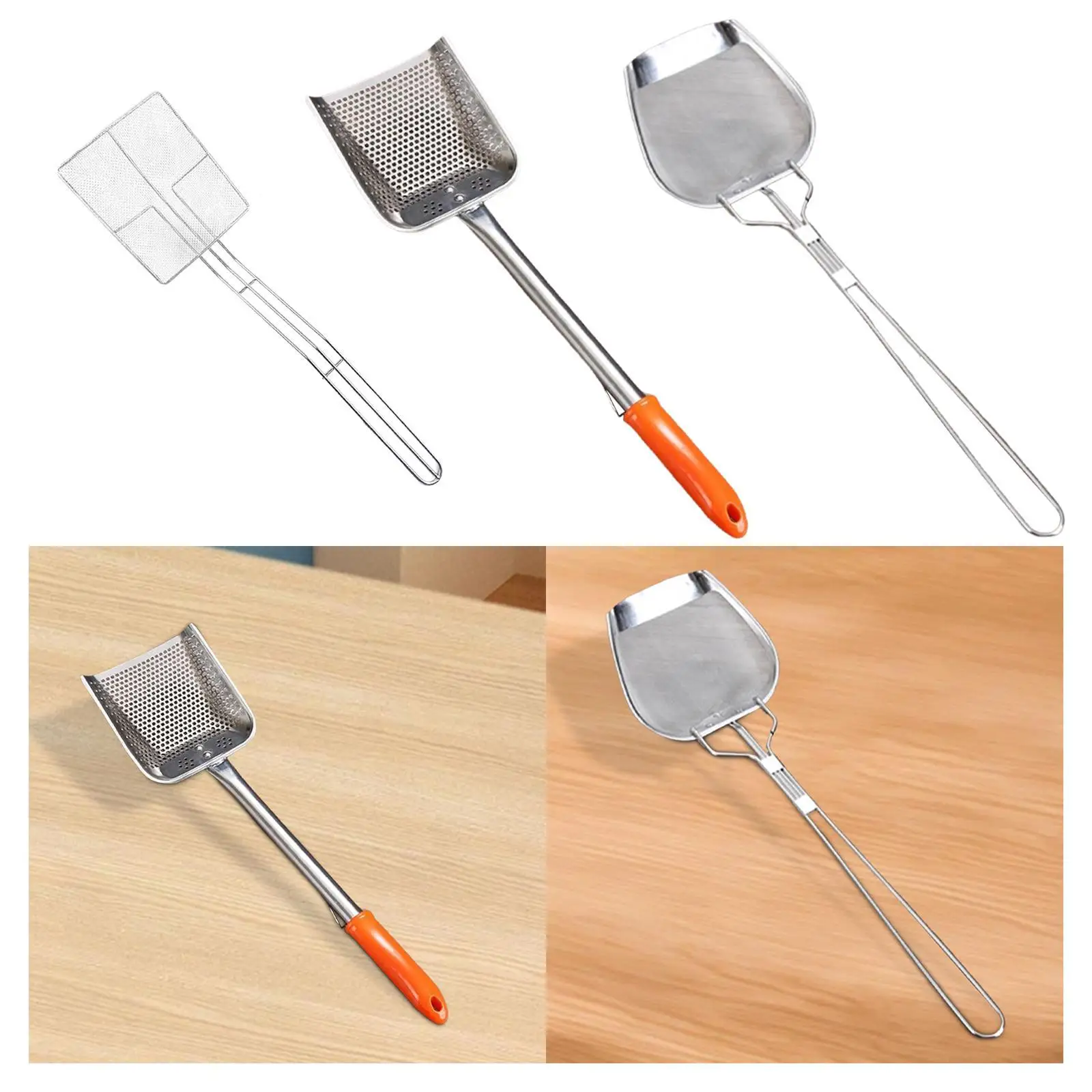 Oil Skimmer for Deep Fryer French Fries Oil Separator with Handle Stainless