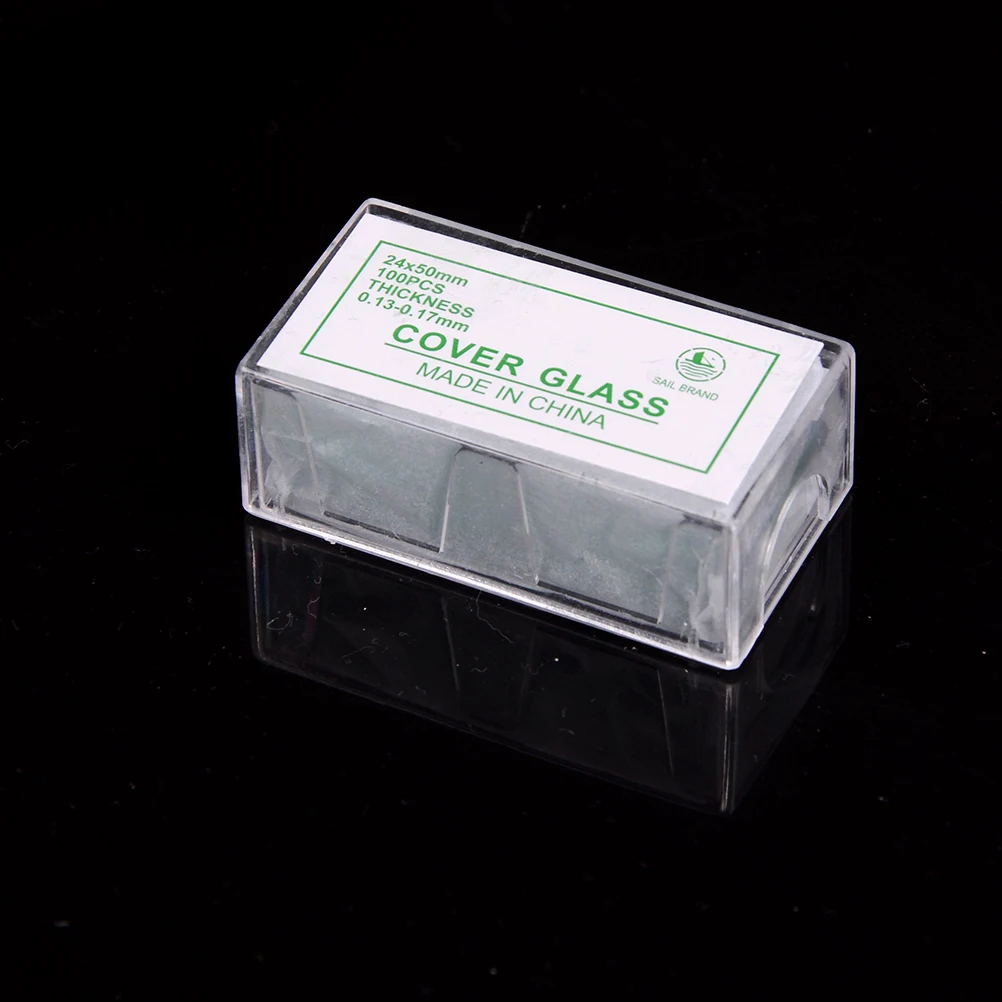 Laboratory Glass Slide 100 Pcs Transparent Square Glass Slides Coverslips Coverslides For Microscope Optical Instrument Microscope Cover Slip
