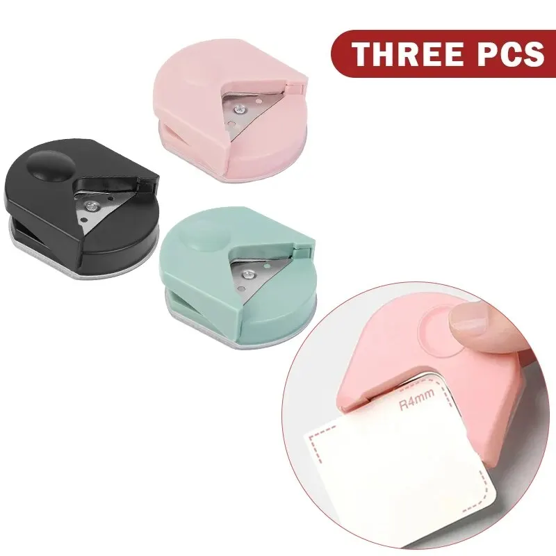 3PCS Mini Portable Corner Rounder Paper Punch Card Photo Cutter Diy Craft Scrapbooking Tools Maker Machine Paper Trimmer