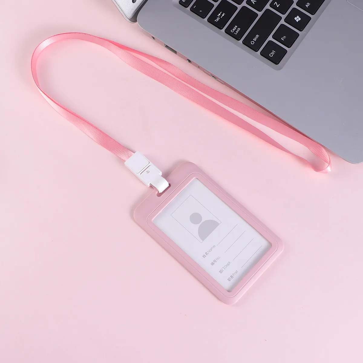 배지 홀더 랜야드, 직장/학교 ID 카드 케이스용 투명 앞면 창이 있는 간편하게 접근 가능한 랜야드 배지 홀더 케이스