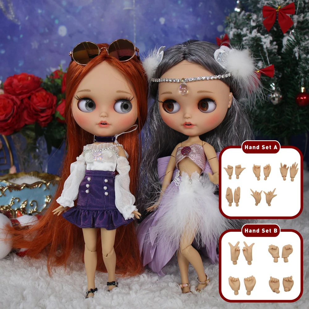 

ICY DBS blyth doll 1/6 bjd toy Joint body New Tan skin Matte faceplate 30cm on sale special price toy gift anime doll SD