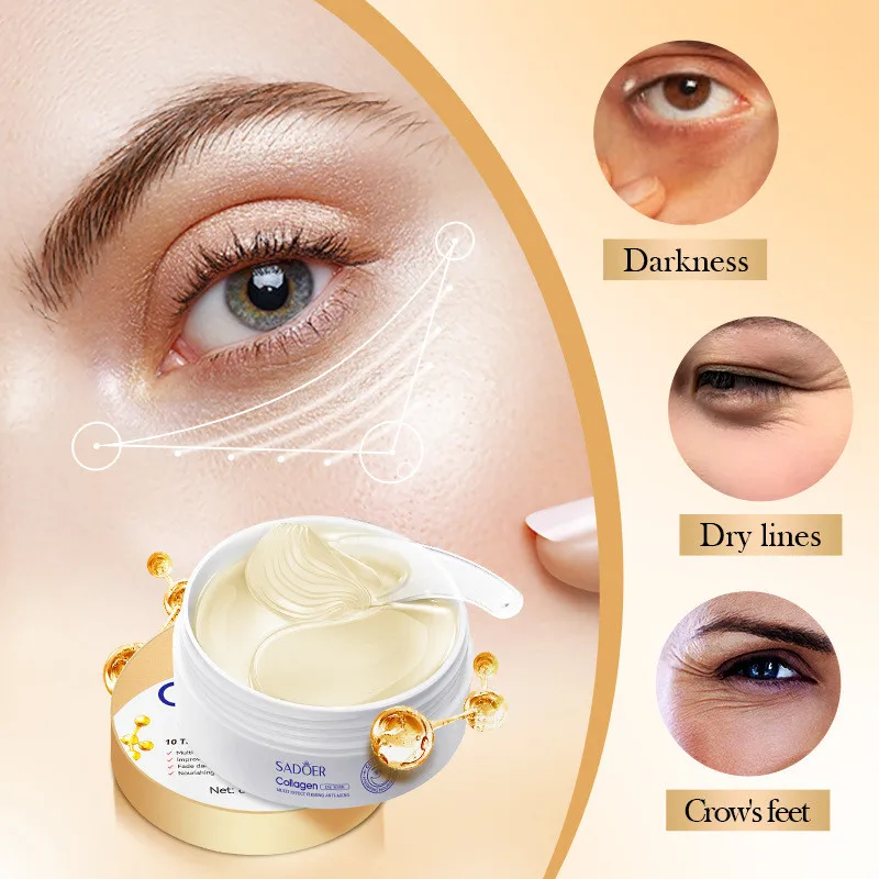 SADOER Collagen Anti-wrinkle and Firming Moisturizing Eye Mask for Reducing Dark Circles 60pcs/30pair