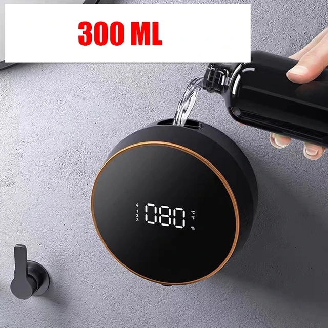 1Pcwall -Ra Szerelt Automatikus Folyékony Szappanos Adagoló Led Hőmérséklete - Image 3
