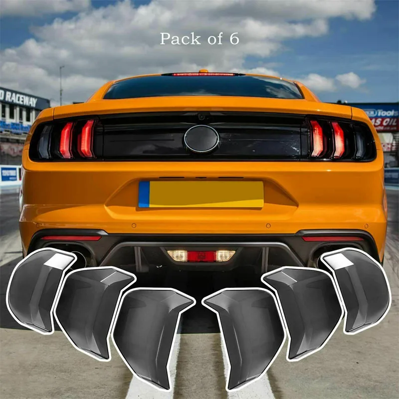 

Tail Light Lamp Cover Guard Trim Frame Bezels Decoration for Ford Mustang 2018 - 2022 Exterior Accessories (Smoked Black 6 PCS)