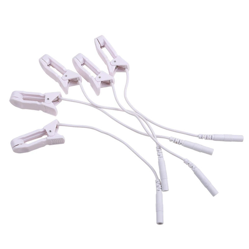 Ear Pain Relief Clip Therapy Machine Massager 2.0mm Plug Electrode Lead Wires Connecting Cables Sleeping Aids for Earclips electrode lead wires