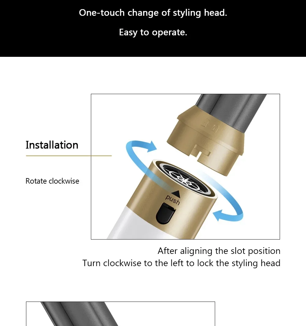 6 in 1 High Speed Hair Dryer 110000 RPM Multi-head Curling Iron Multi-function Straight Curling Dual-use Automatic Hot Air Bush 5