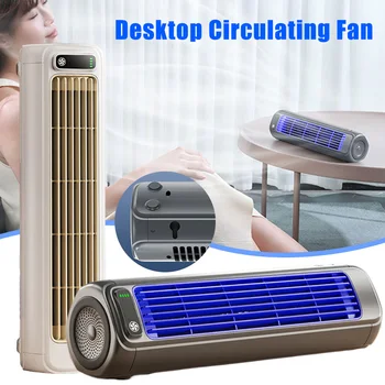 Ventilatore portatile per condizionatore d'aria Ventilatore da tavolo silenzioso Ventilatore da tavolo ricaricabile Dispositivo di raffreddamento dell'aria Ventilatore circolante in piedi per l'home office 1