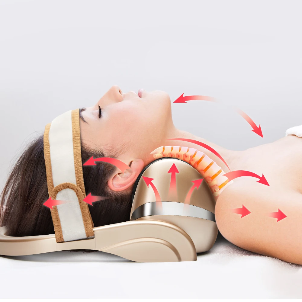 Dispositivo elettrico per riscaldamento del collo, airbag, massaggio, supporto per la colonna vertebrale e le spalle, trazione cervicale, fisioterapia a infrarossi_voghion.com