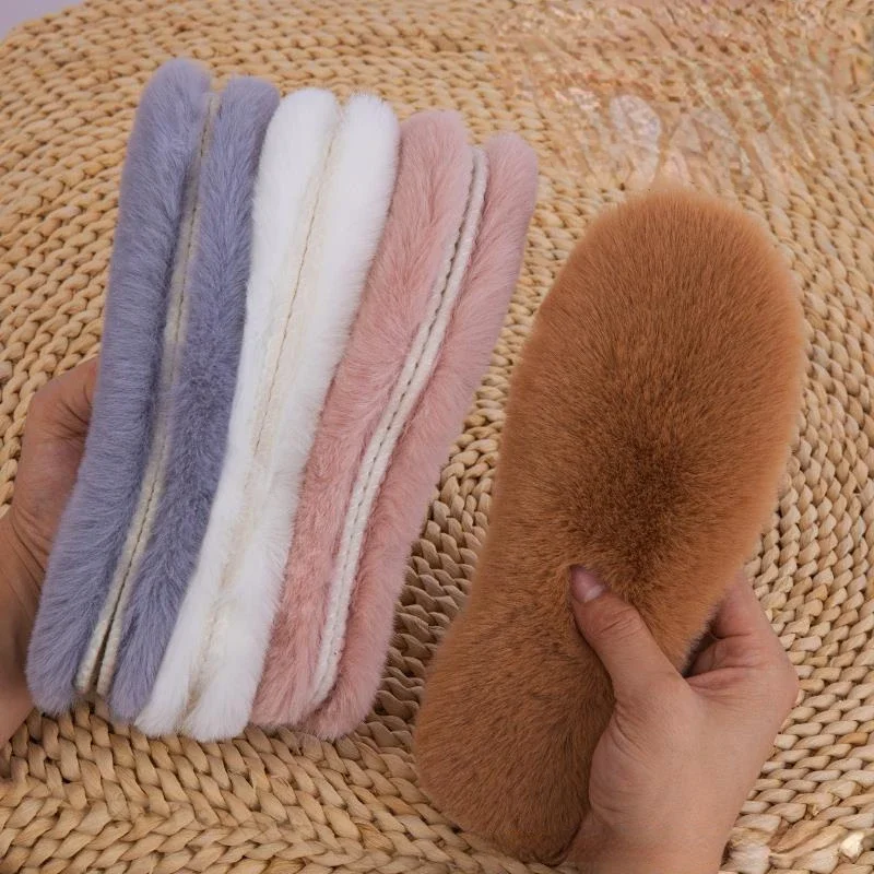 Shoe Insoles Warm Imitation Rabbit Fur Insoles Winter Warm Plush Men Women Insoles Soft Thick Winter Insole Men's and Women's Insole