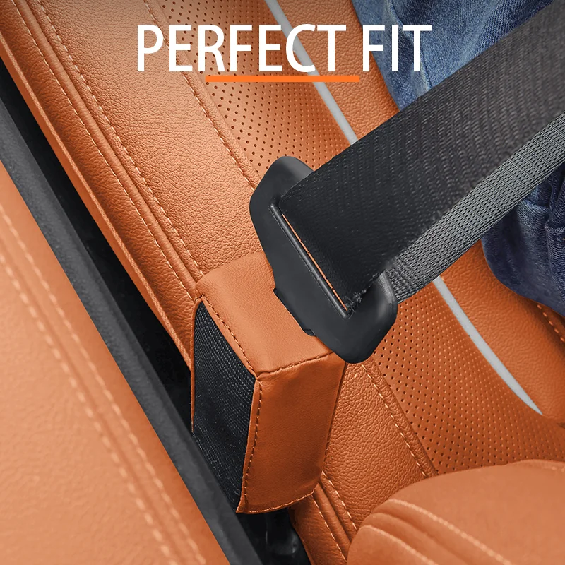 Car Seat Belt Button Leather Protective Cover Anti Scratch Seatbelt Button Protector Seat Belt Protection Cover seat belt covers seat belt protection seat belt protector