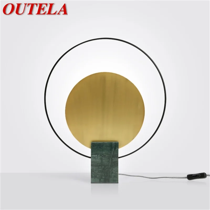 

OUTELA Postmodern Table Lamp Creative Design Marble Desk Light LED For Home Decorative Living Room Bedroom