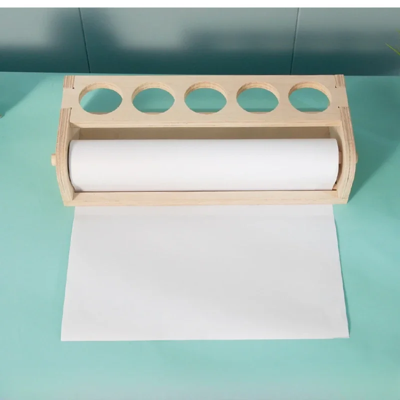 Desktop Solid Wood Easel Children's Paper Roll Holder 435*190*100mm Kindergarten Painting Set Art Tools School Supplies