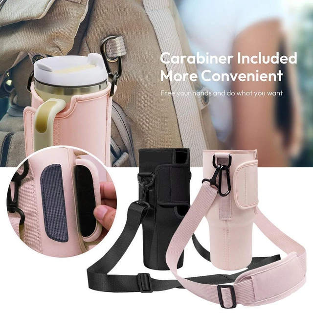 Adjustable Shoulder Strap For Stanley 40oz Tumbler with Handle Water Bottle  Carrier Bag Mug Cup Holder - AliExpress