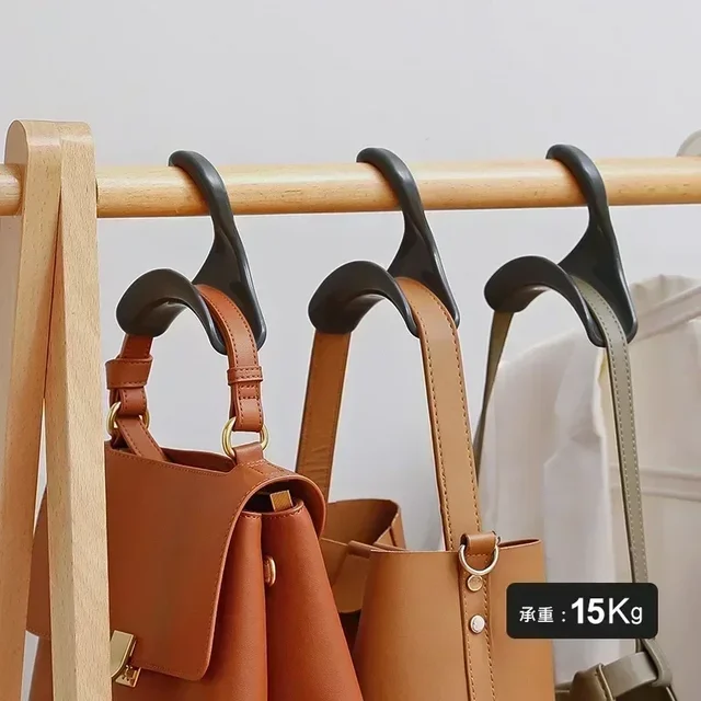 Cintre à crochet pour sac à main, support de rangement pour chapeau et écharpe, armoire, organisation T1, 5 pièces 3