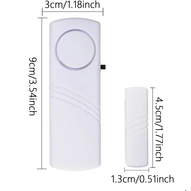2pcs/1set-Wireless Door Window Magnetic Sensor Alarm Detectors Home Security Alarm System