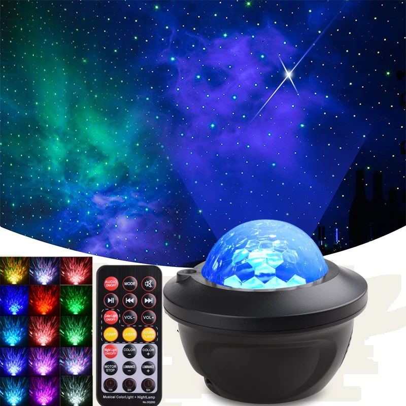 Tanio 14 kolorów LED Star Galaxy Starry Sky projektor lampka