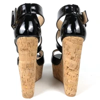 Women’s Cork Platform Wedge Sandals – Cross Strap Design with Covered Heel, Comfortable Summer Footwear - Image 4