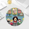 Mafalda Small Round Office Student Gaming Thickened Writing Pad Non-slip Cushion Mouse Pad Padmouse Desk Play Mats 4