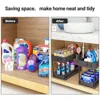 Under Sink Pull Out Cabinet Organizer 2 Tier Slide Out Sink Shelf Storage Shelves Large Capacityfor Kitchen Bathroom Cabinet 3