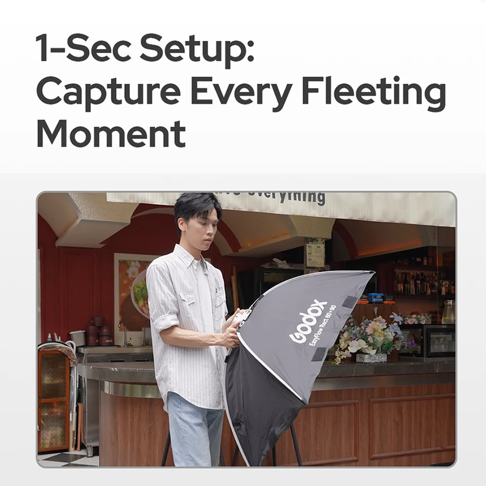 고독스 이지플로우 옥타 60/90/120/150 접이식 소프트박스 퀵 릴리즈 휴대용 조명 디퓨저 (사진 스튜디오용)