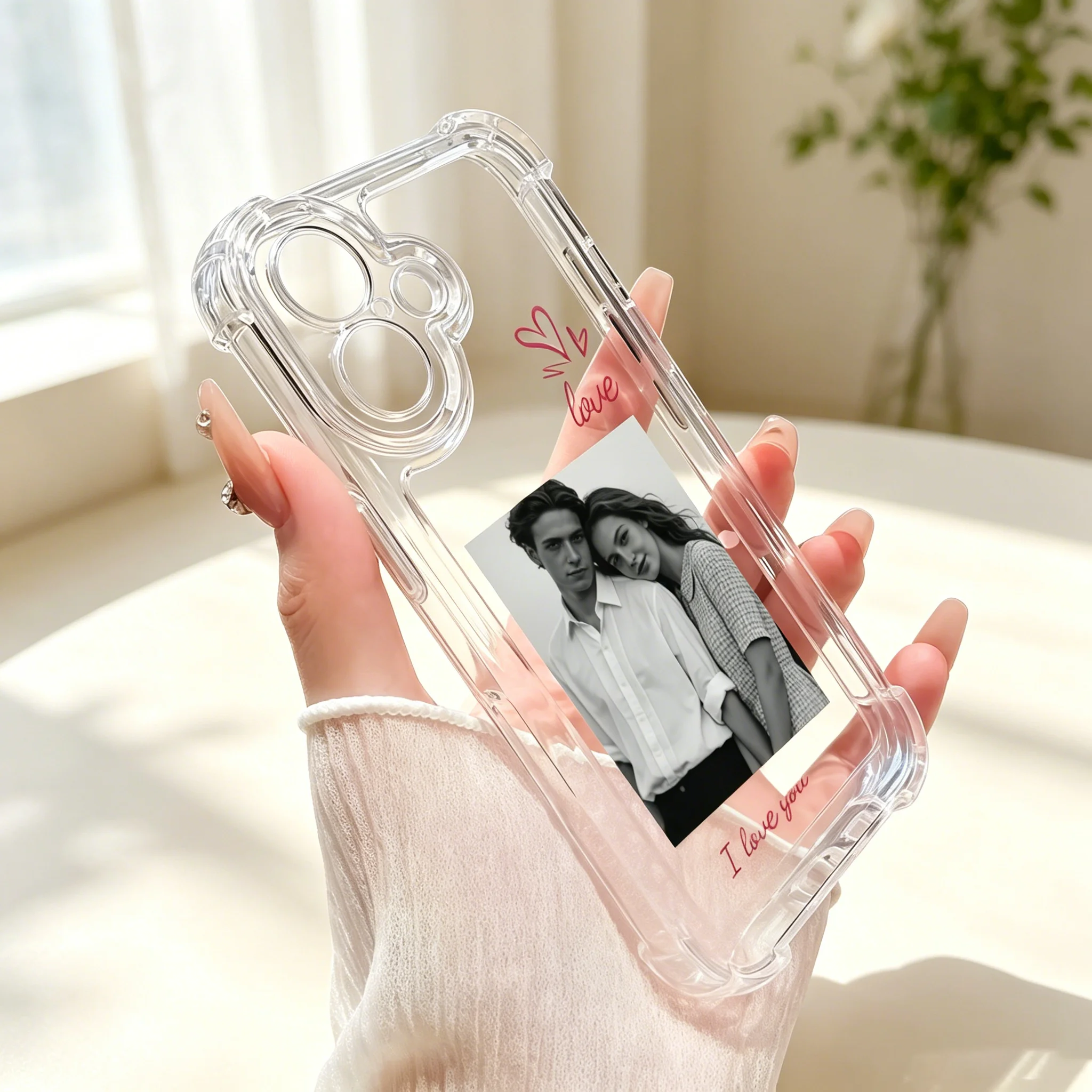 Custom Photo Transparent Anti-Fall Soft Shell Phone Case