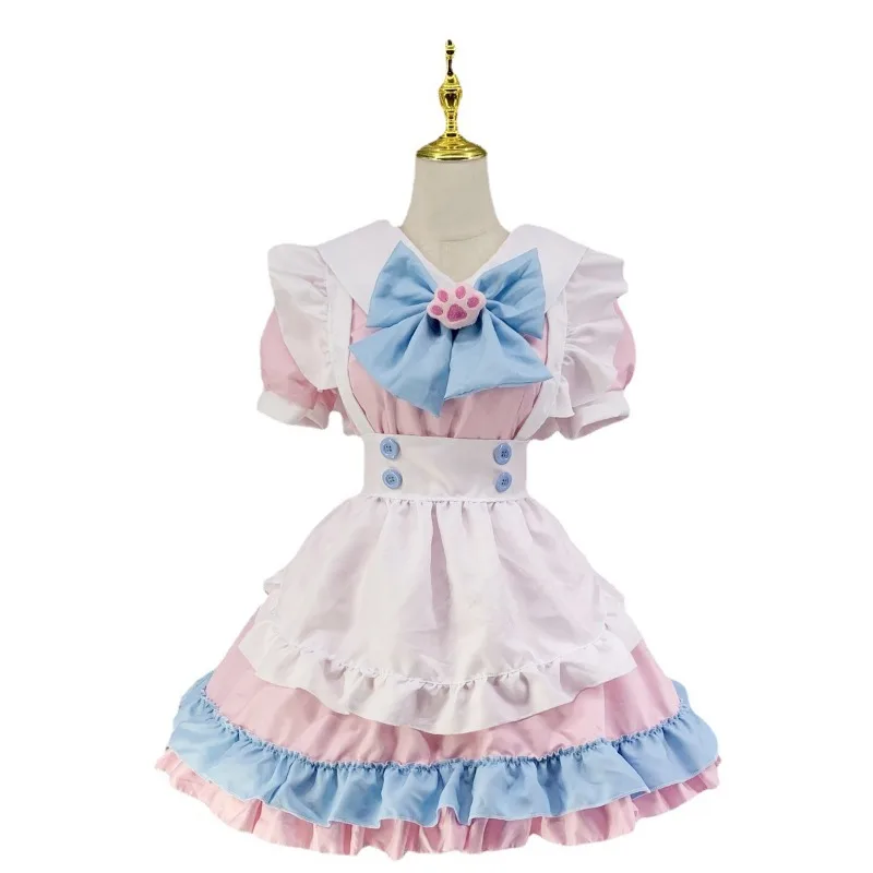 S-5XL Plus Size Maid Outfit Big Bow Lolita Dress Women's Clothing