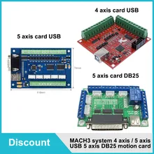 

Discount CNC Controller MACH3 system 4 axis / 5 axis USB 5 axis DB25 motion card 100Khz Driver Board for lathe milling machine