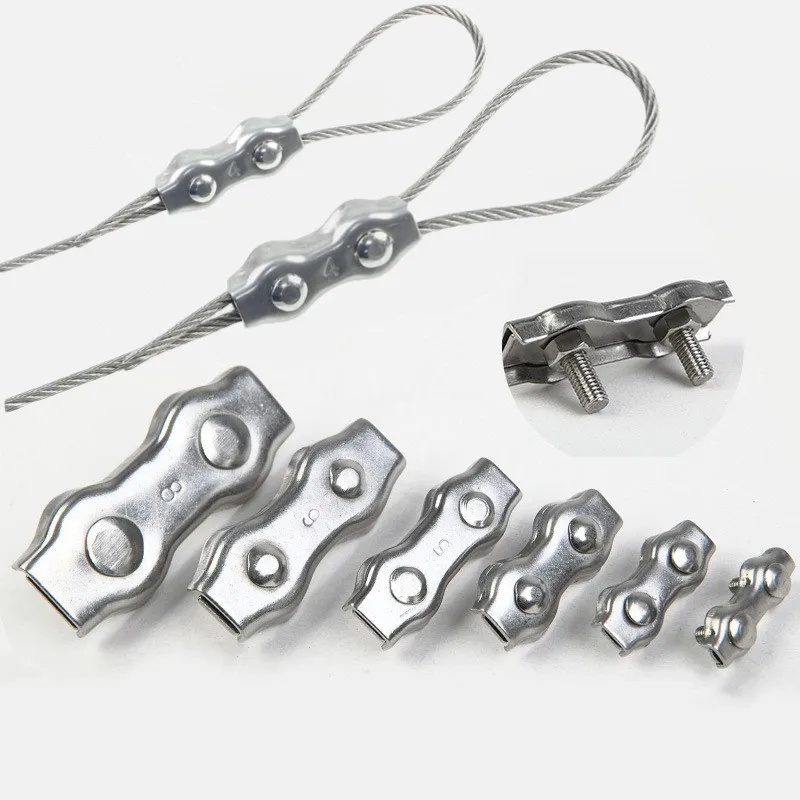 Stainless Steel Wire Rope Clip 1Pcs M2-M6