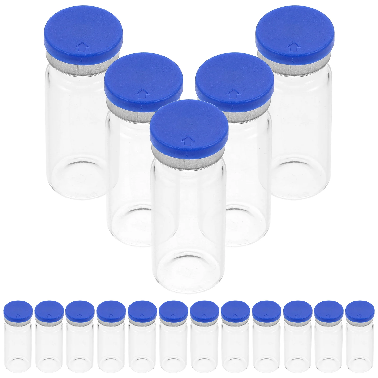 20 Pcs Travel Size Liquid Containers Freeze-dried Powder Bottle Sample Glass  Bottles Clear Vials Mini Empty - AliExpress