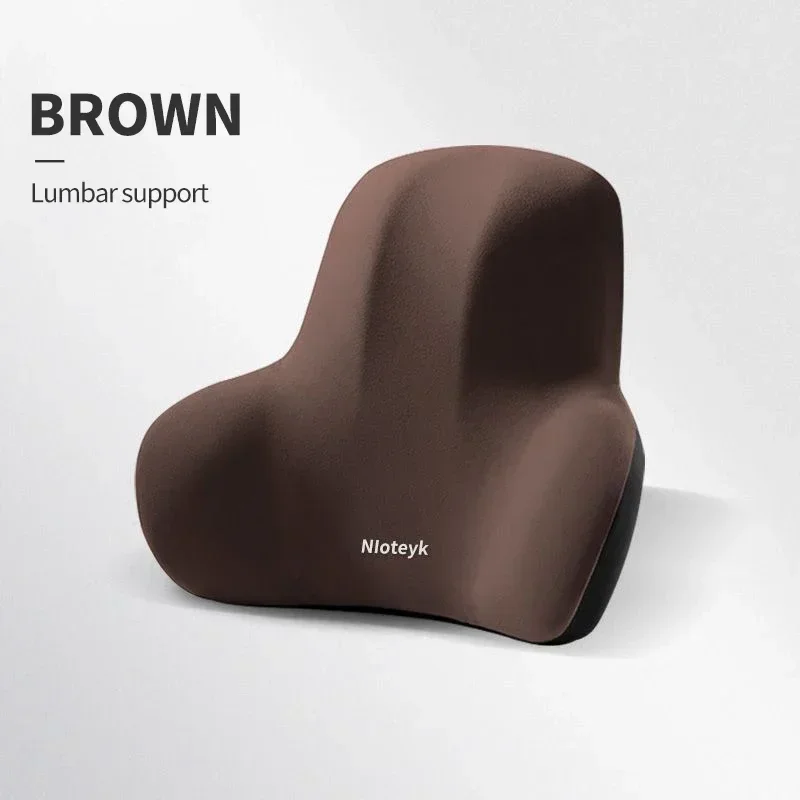 Luxurious Car Memory Foam Neck and Lumbar Support Cushion Set