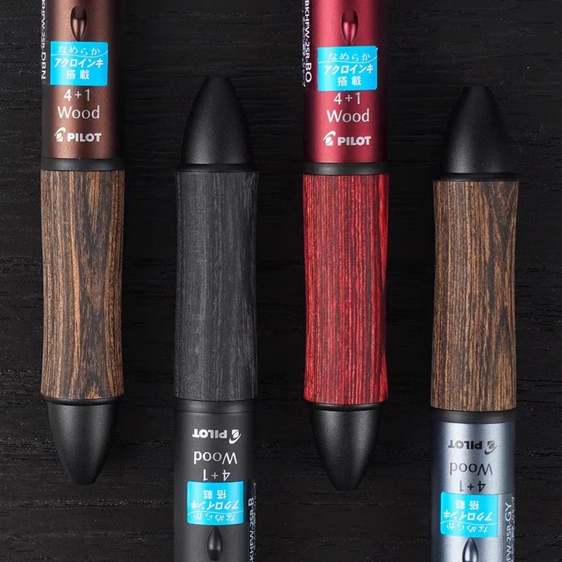 일본 파일럿 다기능 펜 0.5mm 4+1 4색 볼펜 0.7mm 기계식 연필 나무 극 문구 사무용품