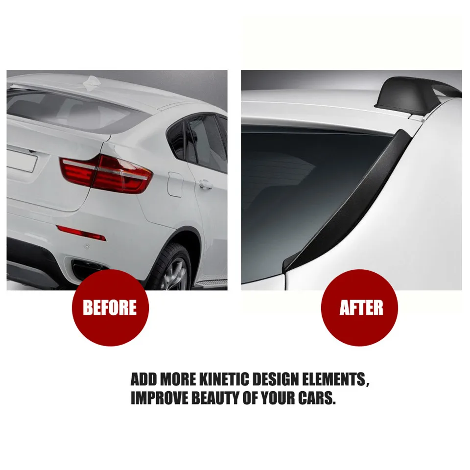 PU Rear Window Boot Lip Spoiler Wing for BMW X6 E71 2008-2013 Rear Window Side Spoiler Wing Decoration Trim