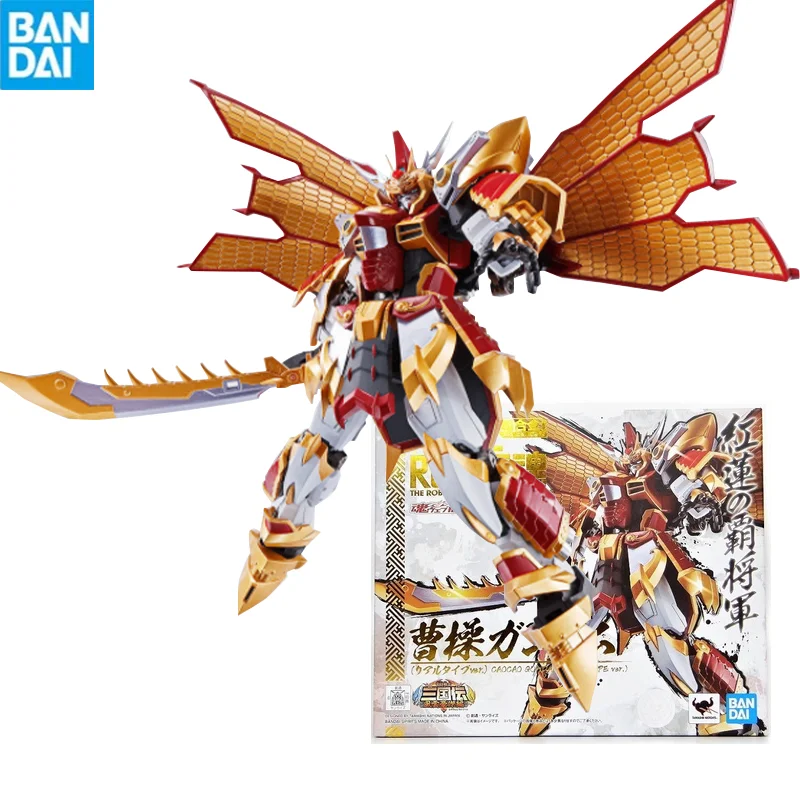 

Bandai Gunpla Metal Robot Spirits Gundam Cao cao Collectible Anime Doll Toys Figures Models Desktop Ornaments Boys Kids Gift