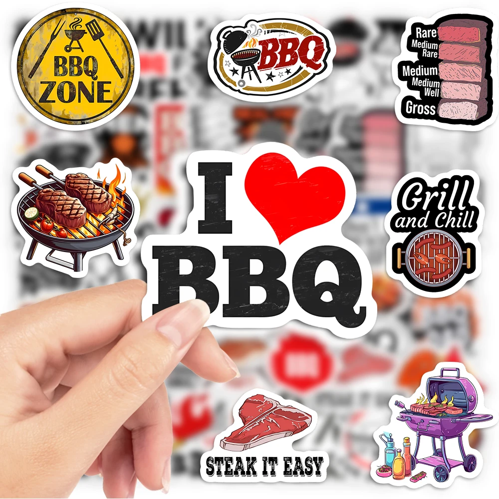 Barbecue BBQ Smokey Kebab Stickers Food DIY Gift Toys Decal for Scrapbook Phone Decorative Luggage Bottles Luggage Waterproof decorative stickers,diy scrapbooking accessories
