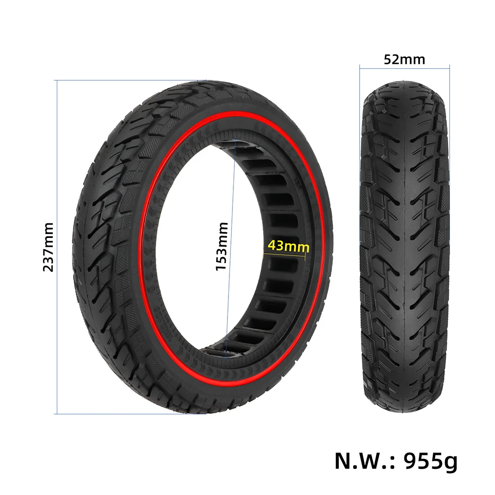 

10 Inch 10*2.125 Solid Off-Road Tyre For Segway F20/F25/F30/F40 Electric Scooter 955g Durable Wearproof Solid Tyre Replacement