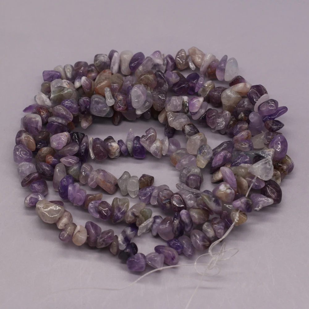 

Natural Semi-precious Stones Amethyst Crushed Stone Beads 5-8MM For Women Jewelry Making DIY Necklace Bracelet Healing Gift 40CM