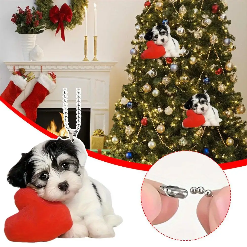 

Christmas Acrylic Pendant Melancholy Dog Needs Your Companion Home Decoration Christmas Decoration